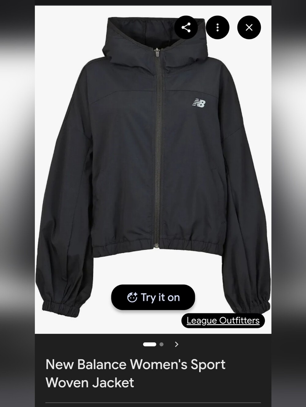 ISO New Balance Womens Sport Woven Jacket - Size Medium Or Small